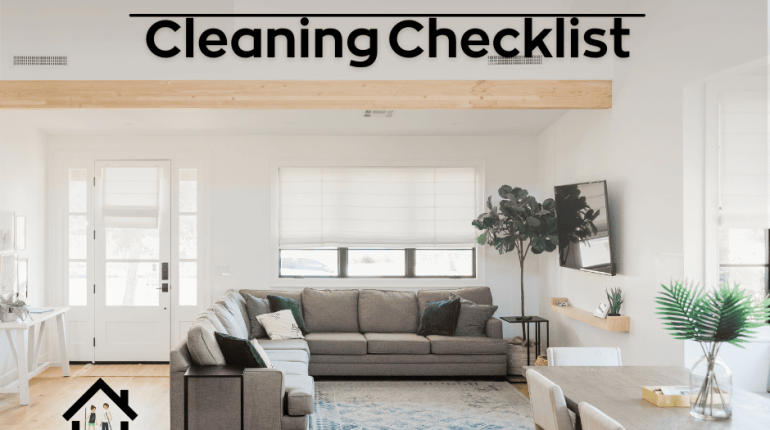 Living room with checklist title